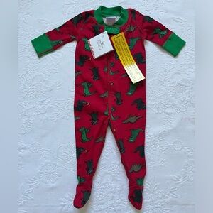 NWT Hanna Andersson Dino Print Footed Organic Cotton Sleeper Baby Size 0-6 Month